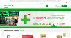 Desktop Screenshot of farmacialosvalles.com