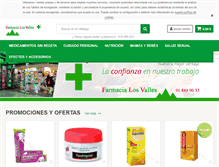 Tablet Screenshot of farmacialosvalles.com